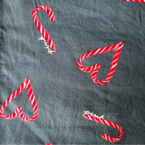 Victoria’s Secret PINK Pajama Pants - Candy Cane Hearts - Picture 6 of 7